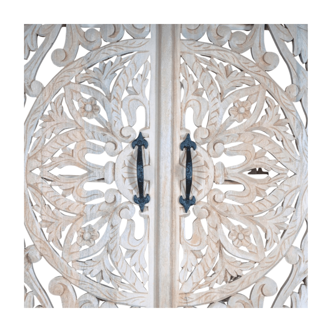 &quot;NAKSHATRA&quot; SOLID WOOD ARMOIRE - MAADZE INSIDER